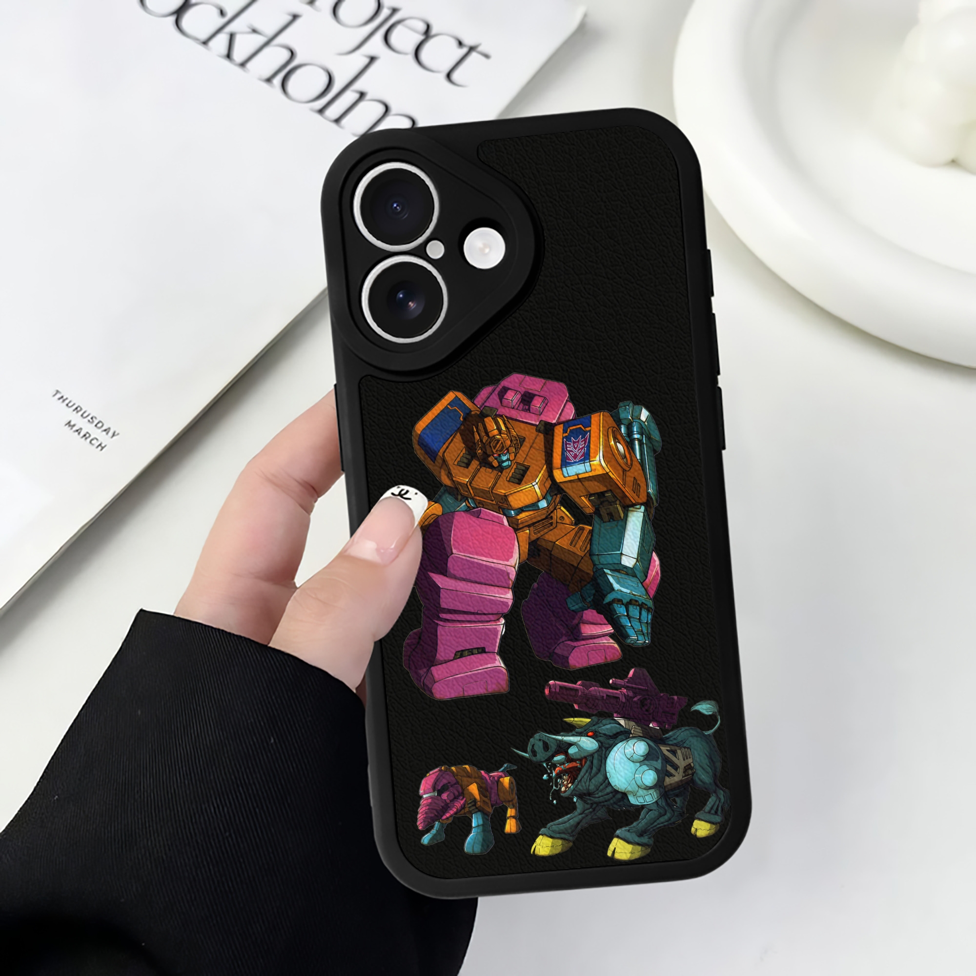 （画像用）  【iPhone 16シリーズ対応】シリコンスマホケース（レザー調） 材質：シリコン